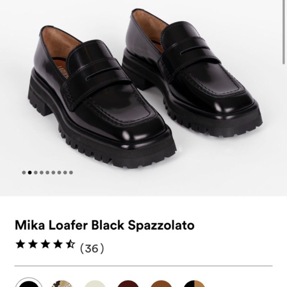 Mika Loafer Black Spazzolato (Size 8)